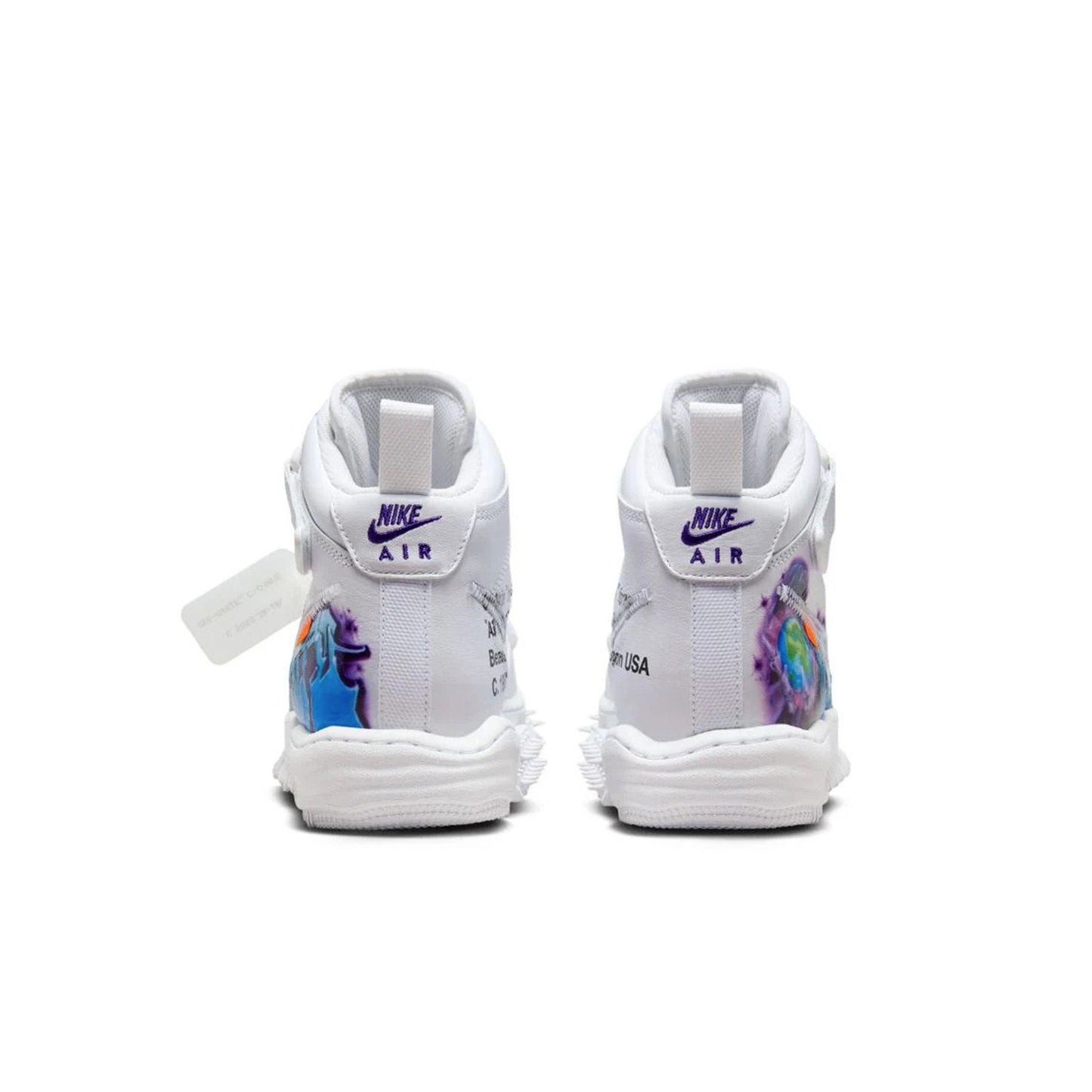 af1 mid off white graffiti white