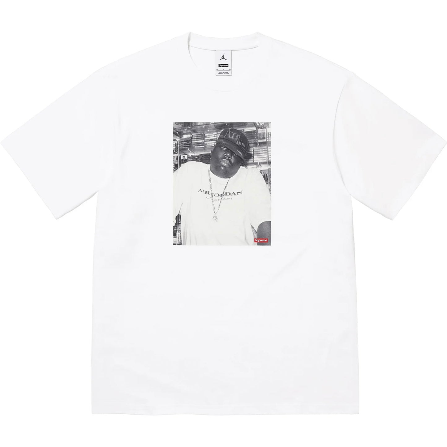 Supreme x Jordan Biggie S/S Top White