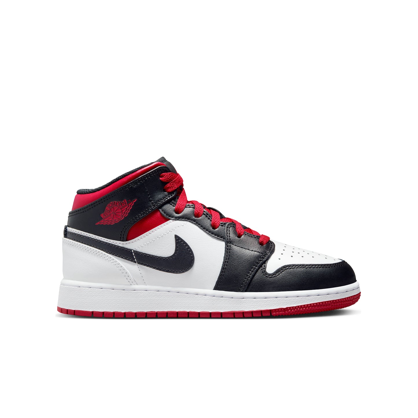 air jordan 1 mid gym red black toe