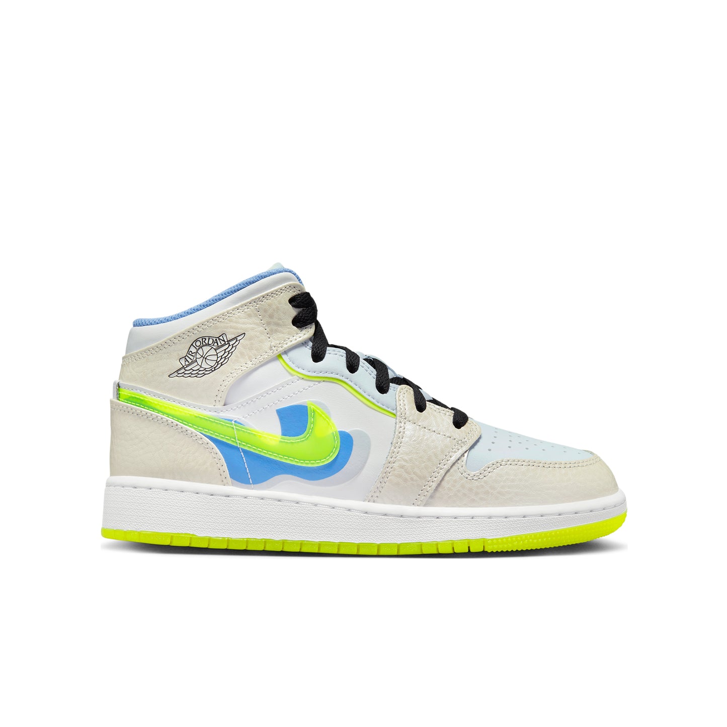 Nike Air Jordan 1 Mid SE Warped Swoosh GS