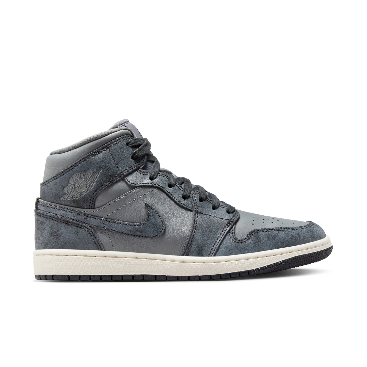 nike air jordan 1 mid disstresed smoke grey