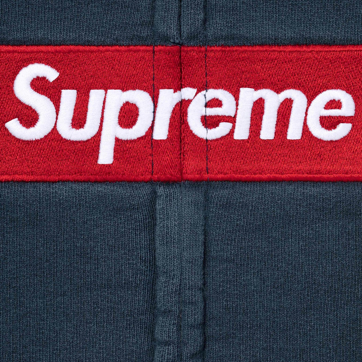 Supreme Maison Margiela Box Logo Zip Up Hooded Sweatshirt Navy