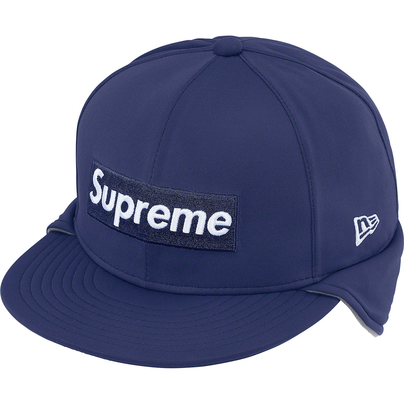 Supreme x New Era Windstopper Earflap Box Logo "Washed Navy"