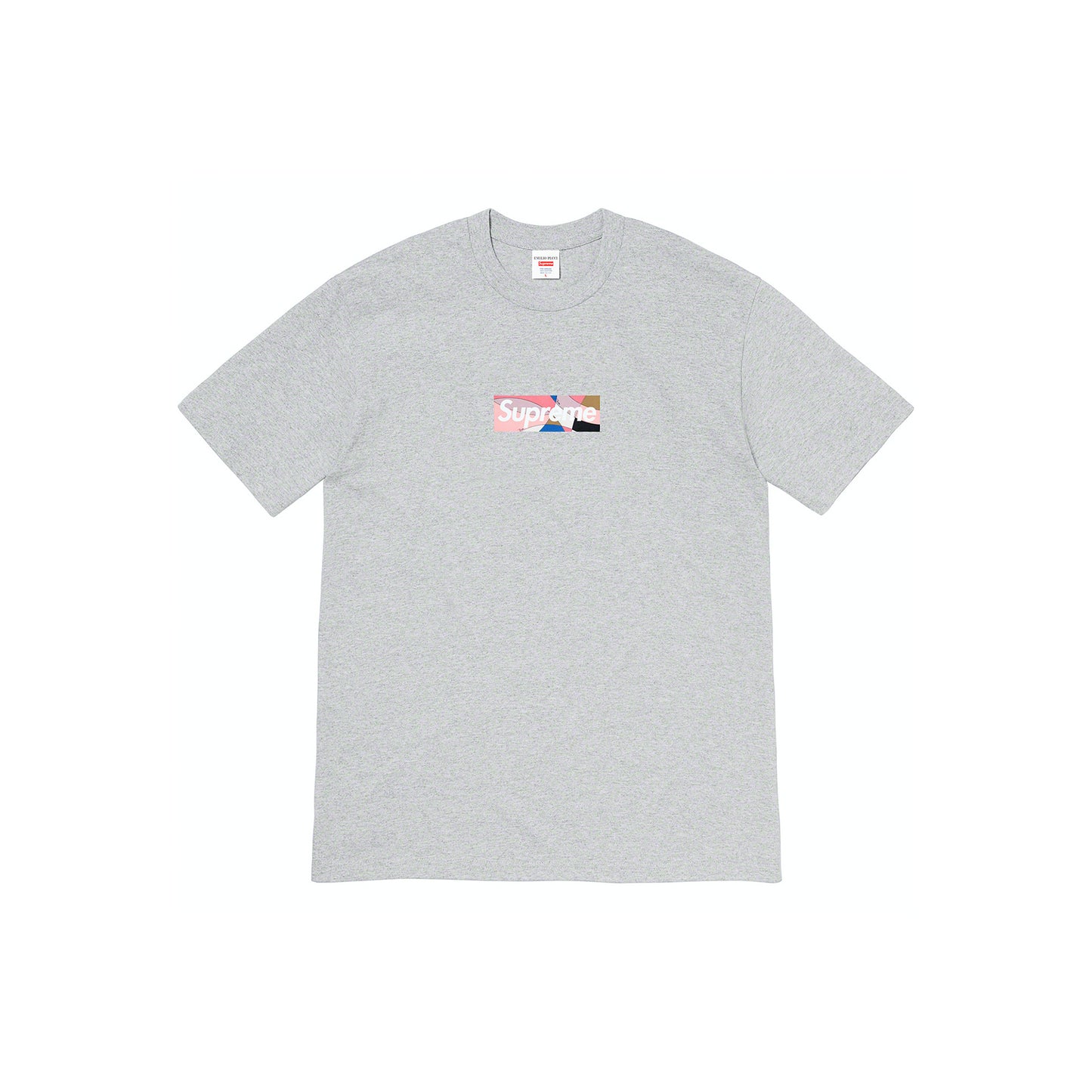 Supreme x Emilio Pucci Box Logo T-Shirt "Heather Grey Dusty Pink"