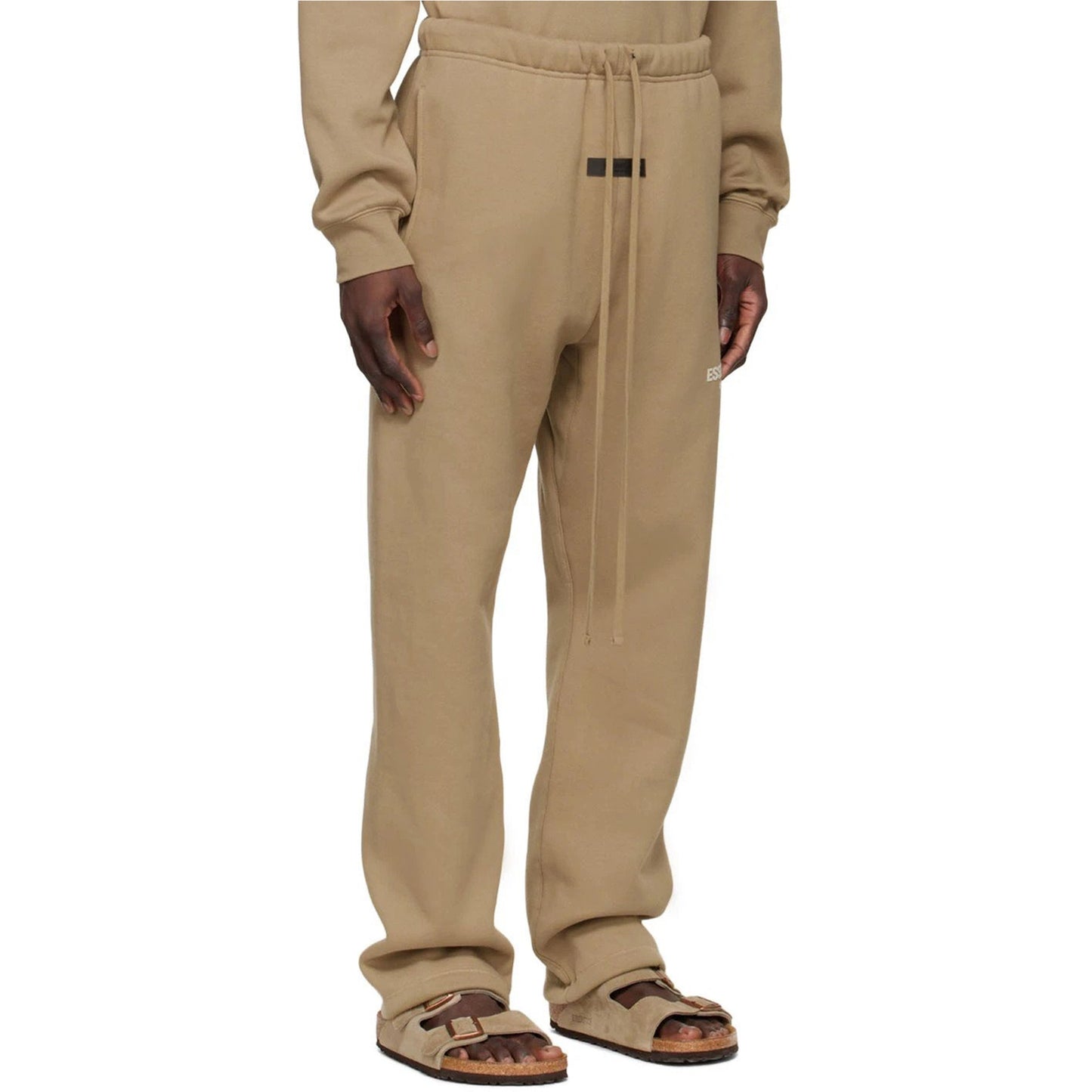 ESSENTIALS tan cotton lounge pants