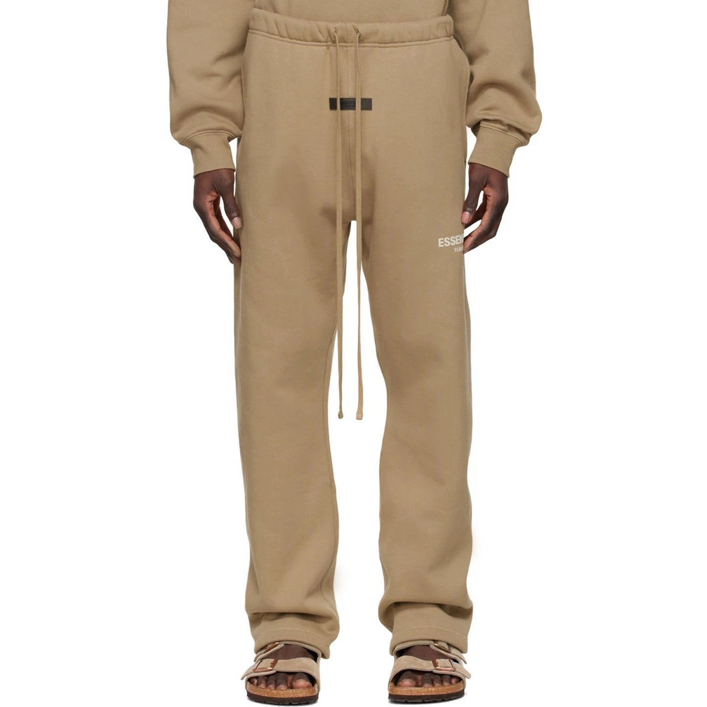 tan cotton lounge pants ESSENTIALS