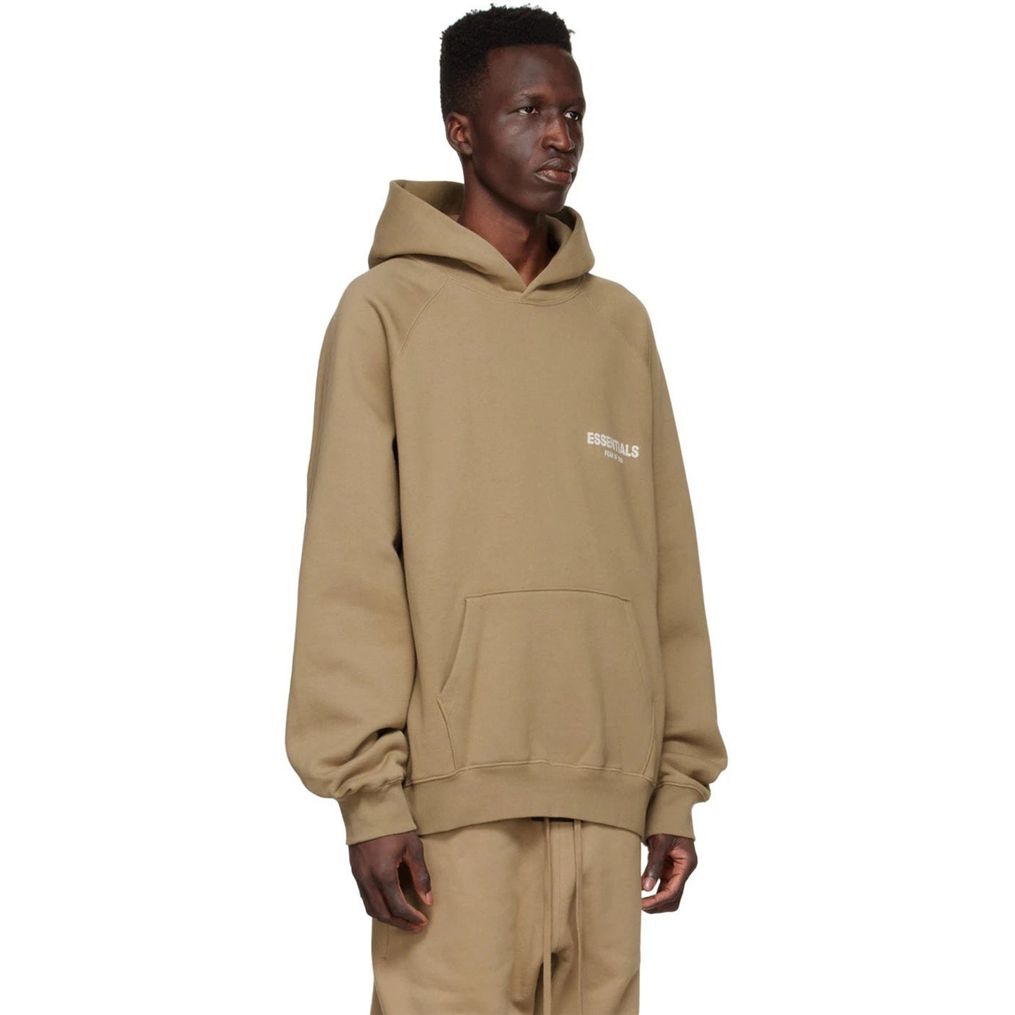 ESSENTIALS tan cotton hoodie
