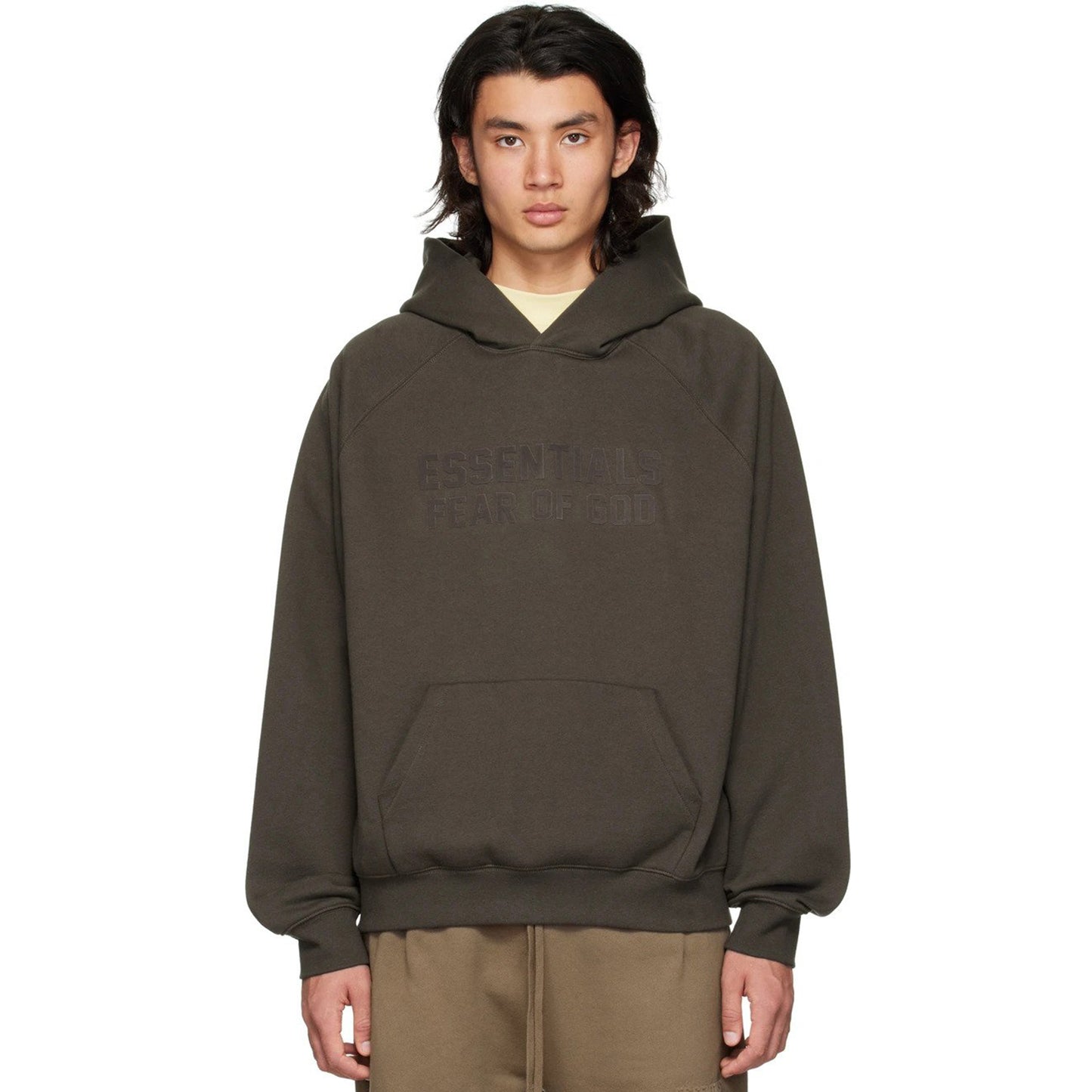ESSENTIALS Gray Raglan Hoodie