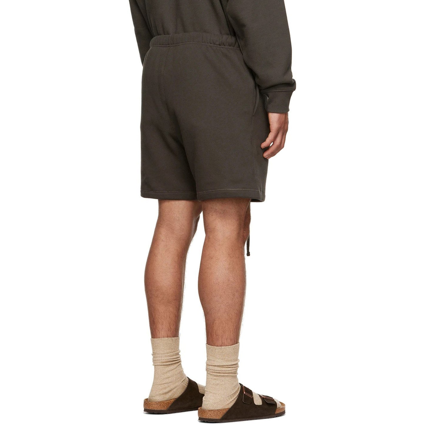 ESSENTIALS Gray Flocked Shorts