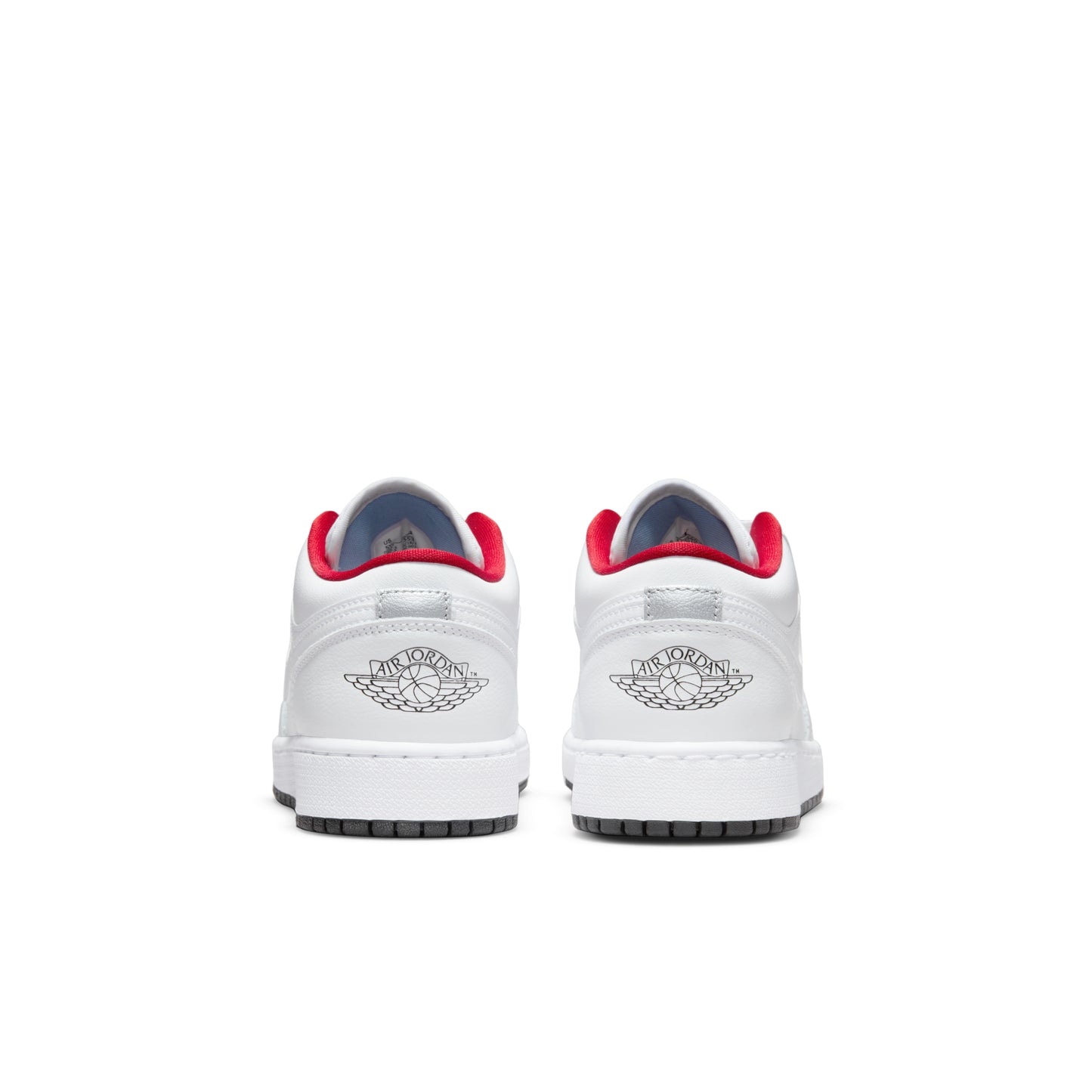 Air Jordan 1 Low White Gym Red Black GS
