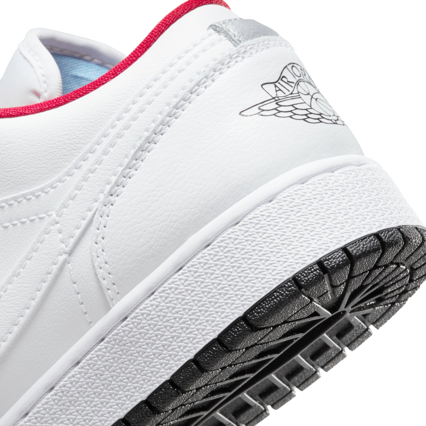 Jordan 1 Low White Gym Red Black GS