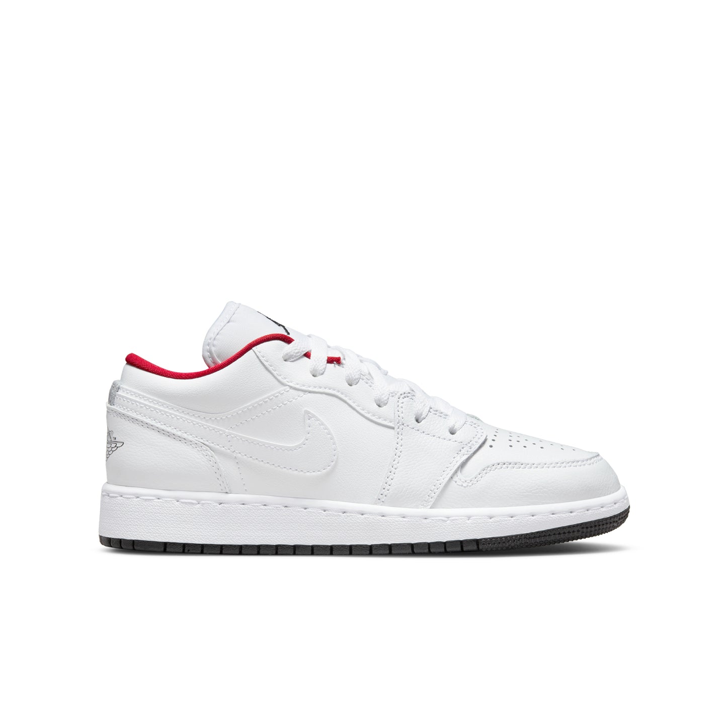 Nike Air Jordan 1 Low White Gym Red Black GS