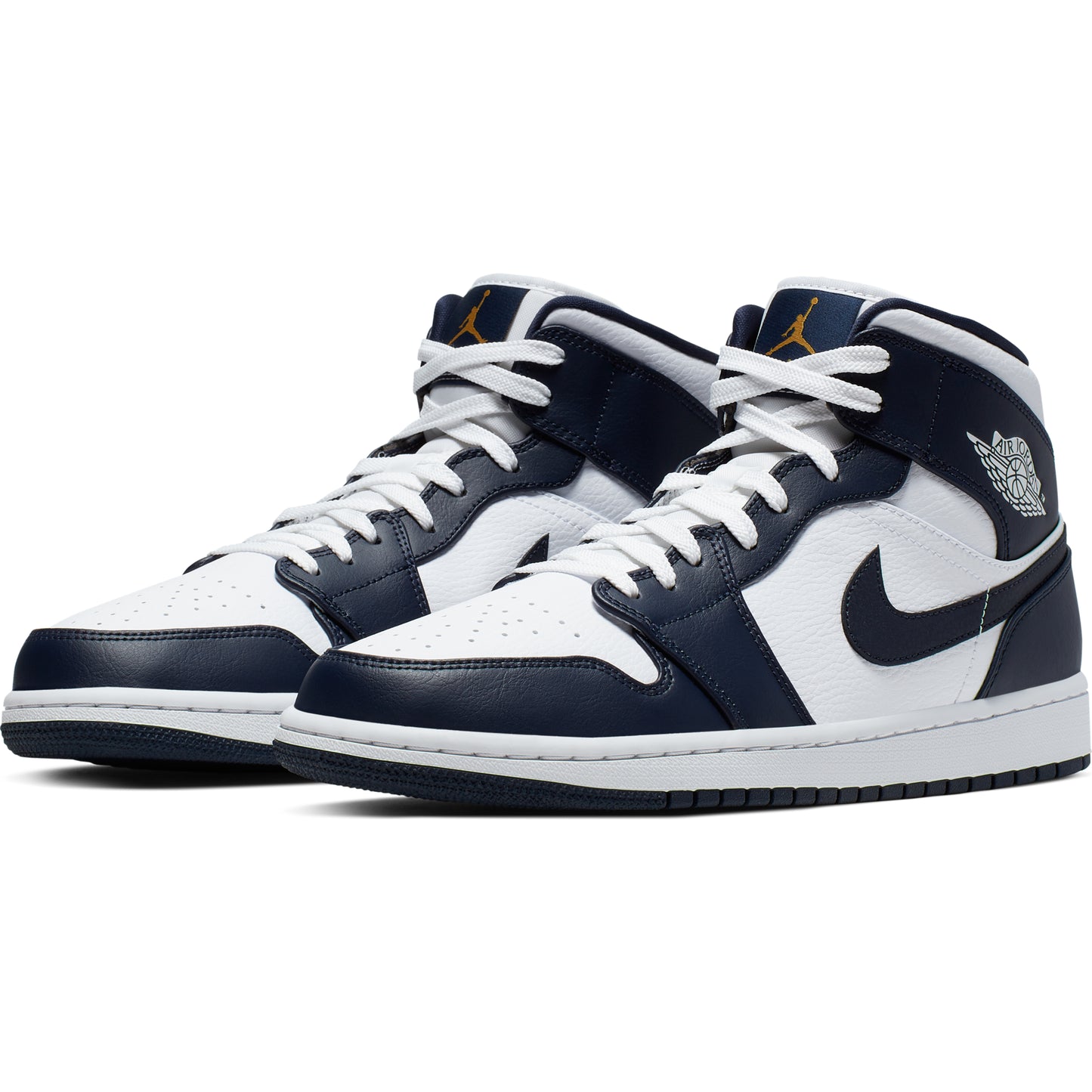 nike air jordan 1 mid white metallic gold obsidian