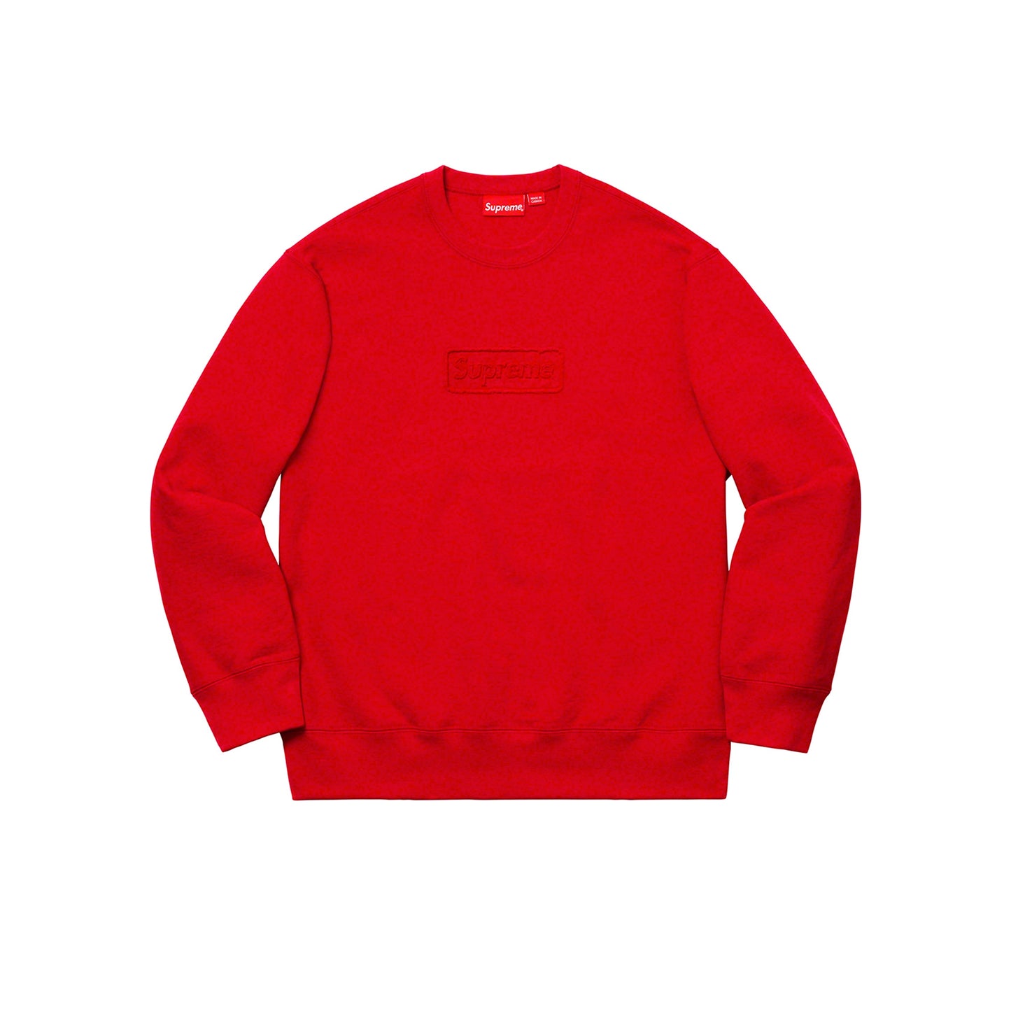Supreme Cutout Logo Crewneck "Red"