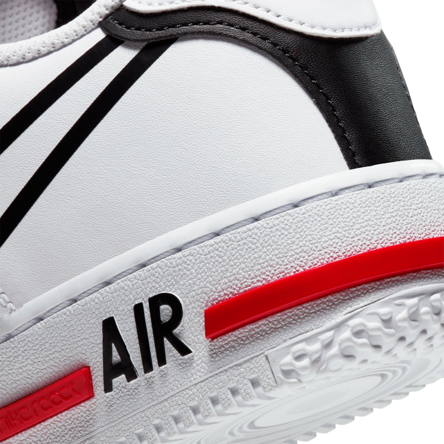 Nike Air Force 1 Low React "White Black Red"