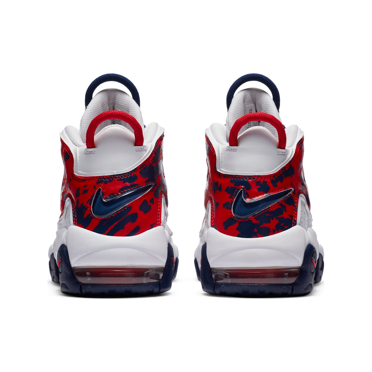 Nike Air More Uptempo White Blue Red Camo (GS)