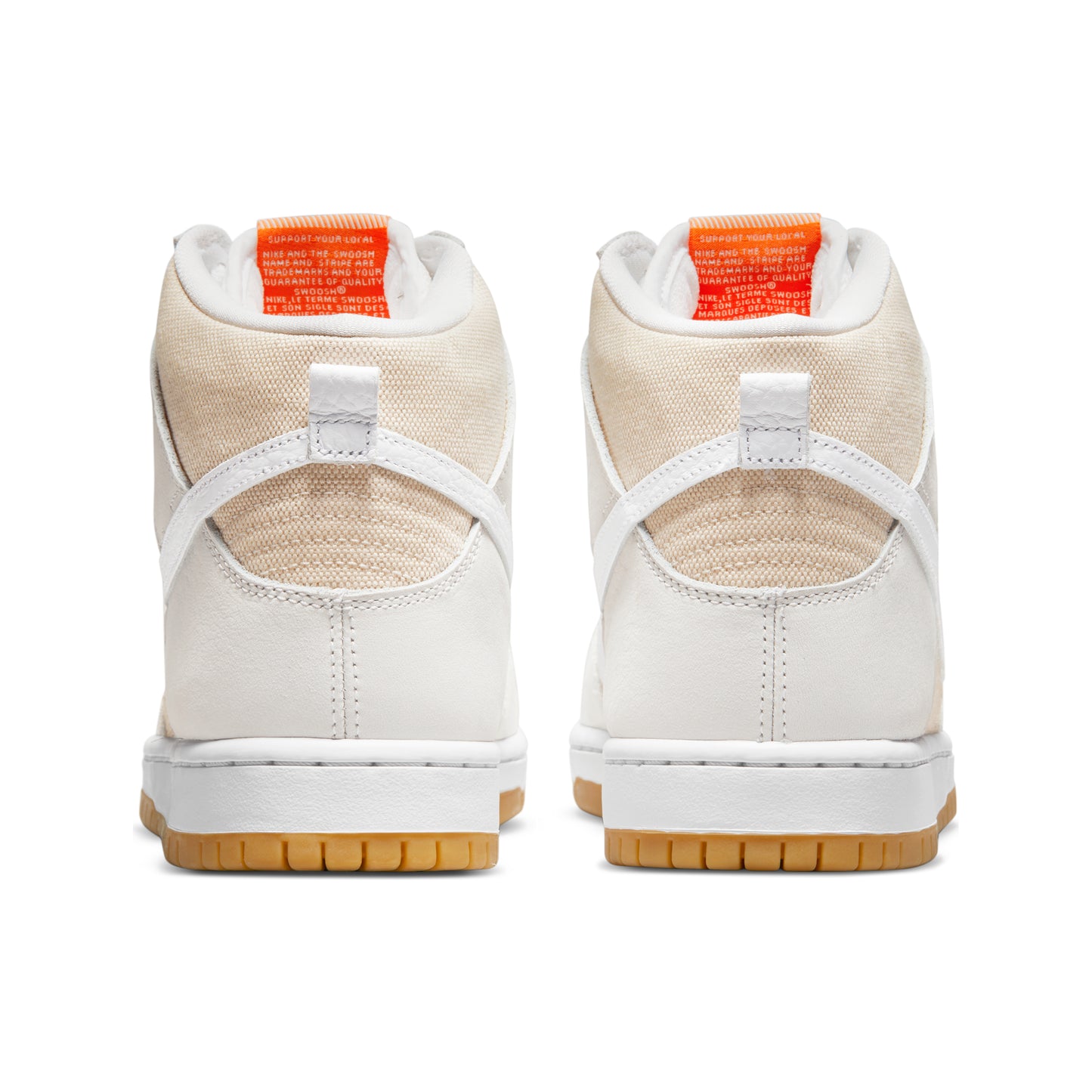Nike SB Dunk High Pro ISO Orange Label Unbleached Natural