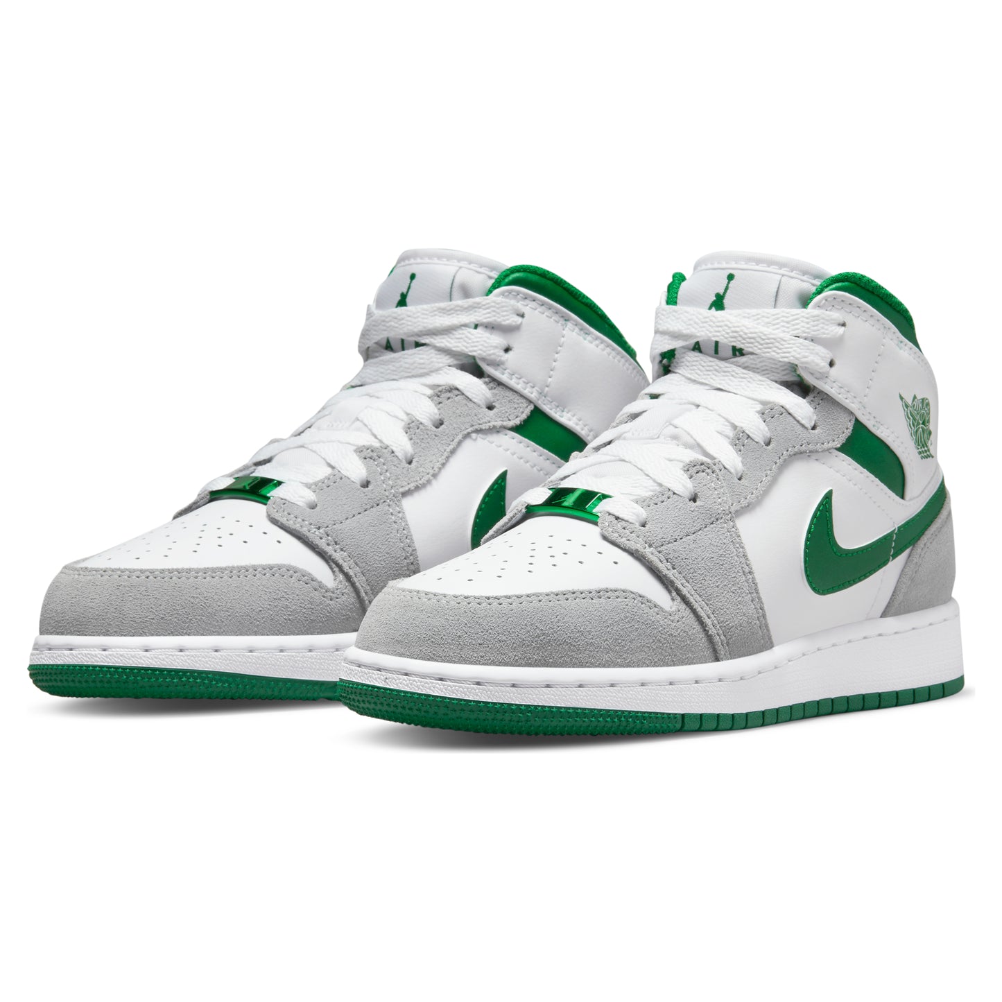 Nike Air Jordan 1 Mid SE White Pine Green Smoke Grey (GS)