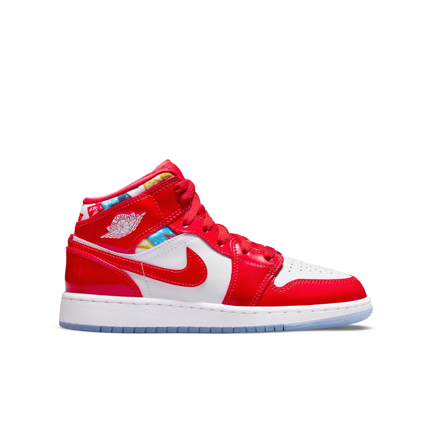 Nike Air Jordan 1 Mid Barcelona Sweater Red Patent (GS)