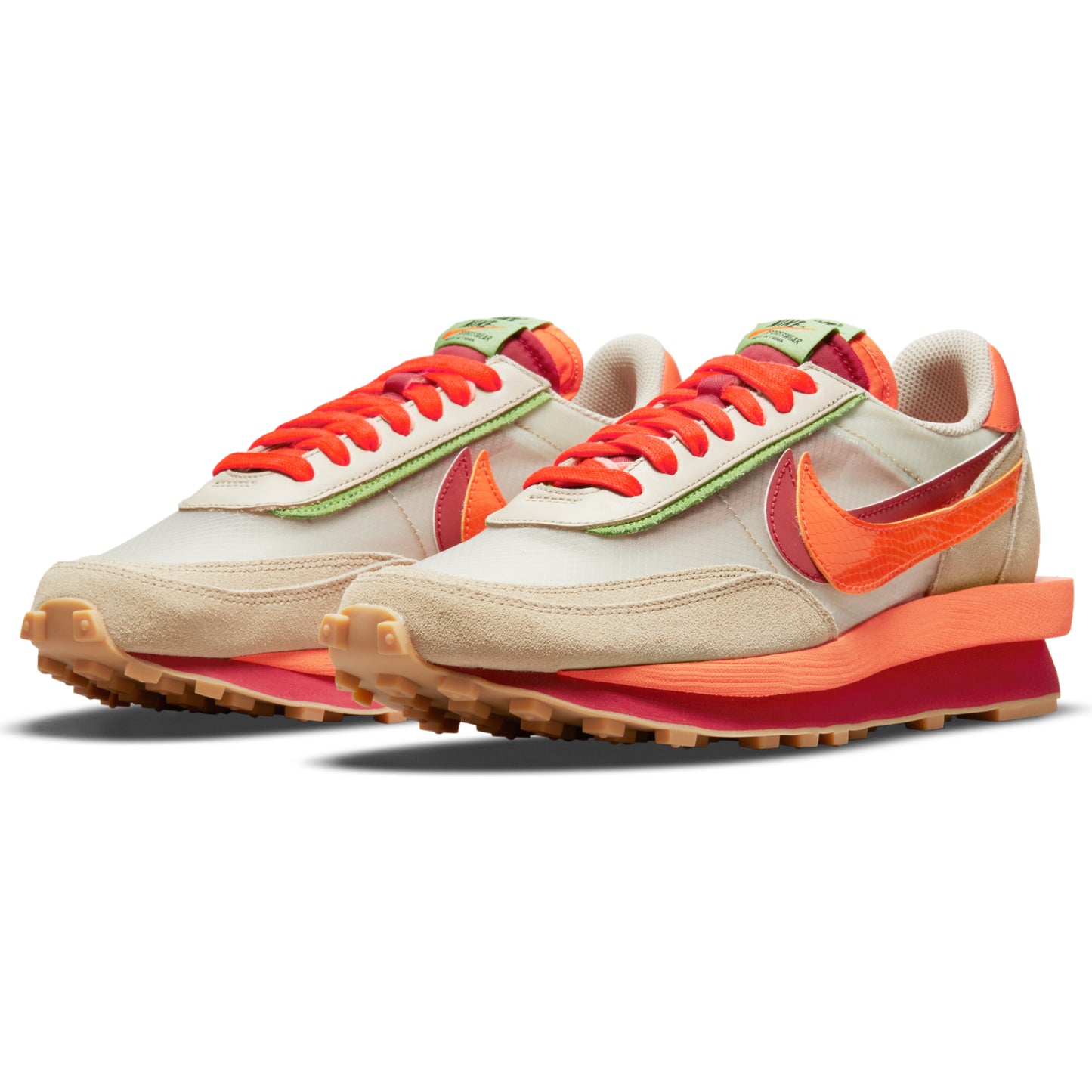 Nike x Sacai x Clot LD Waffle "Orange Blaze"