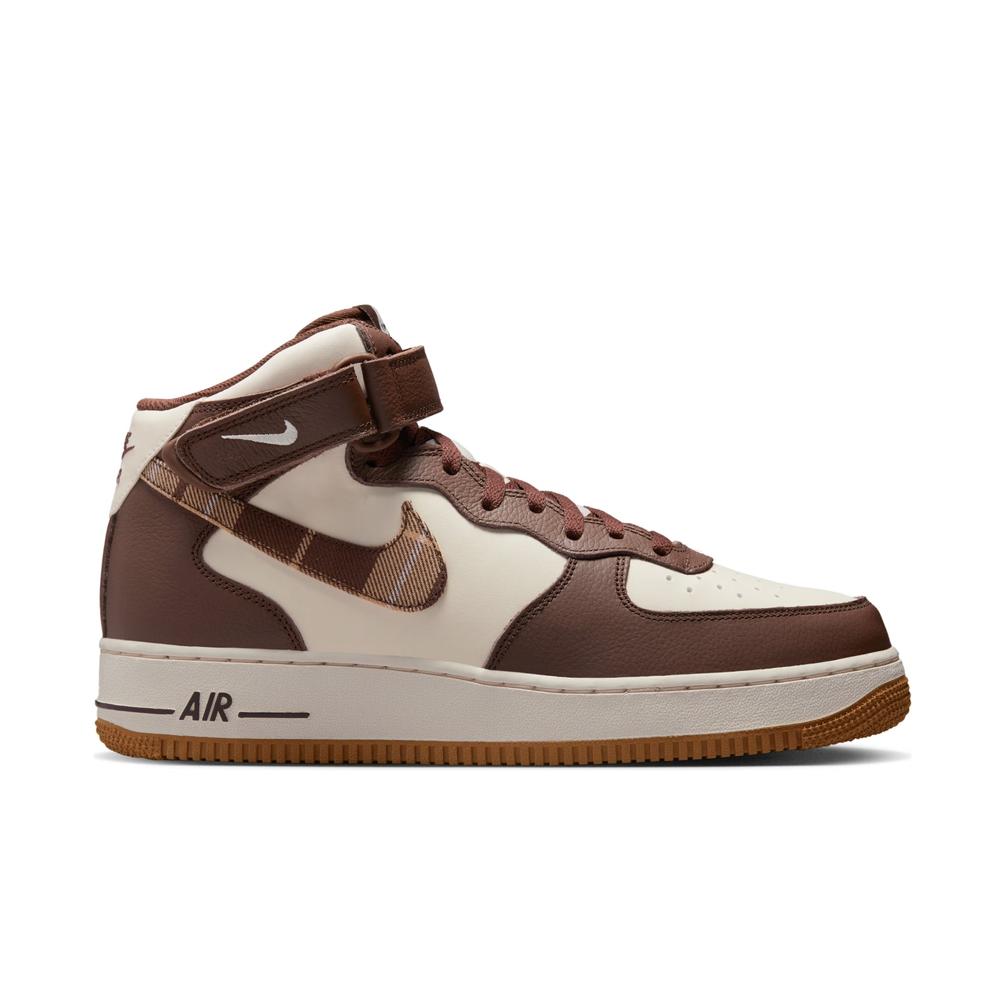 Nike Air Force 1 Mid Plaid Cream Red