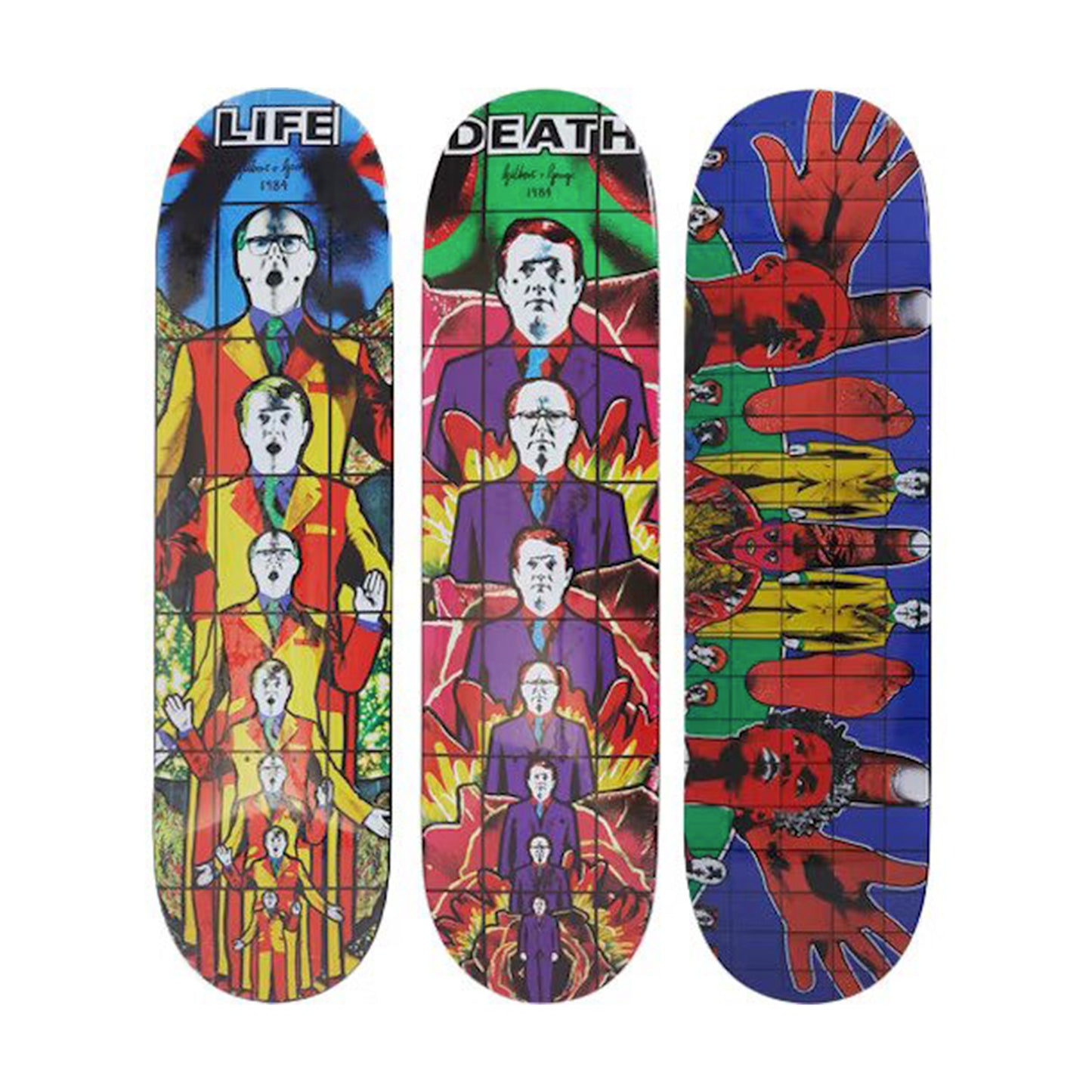 Supreme Gilbert George Supreme LIFE & DEATH & DEATH AFTER LIFE Skateboard Deck Multi Set