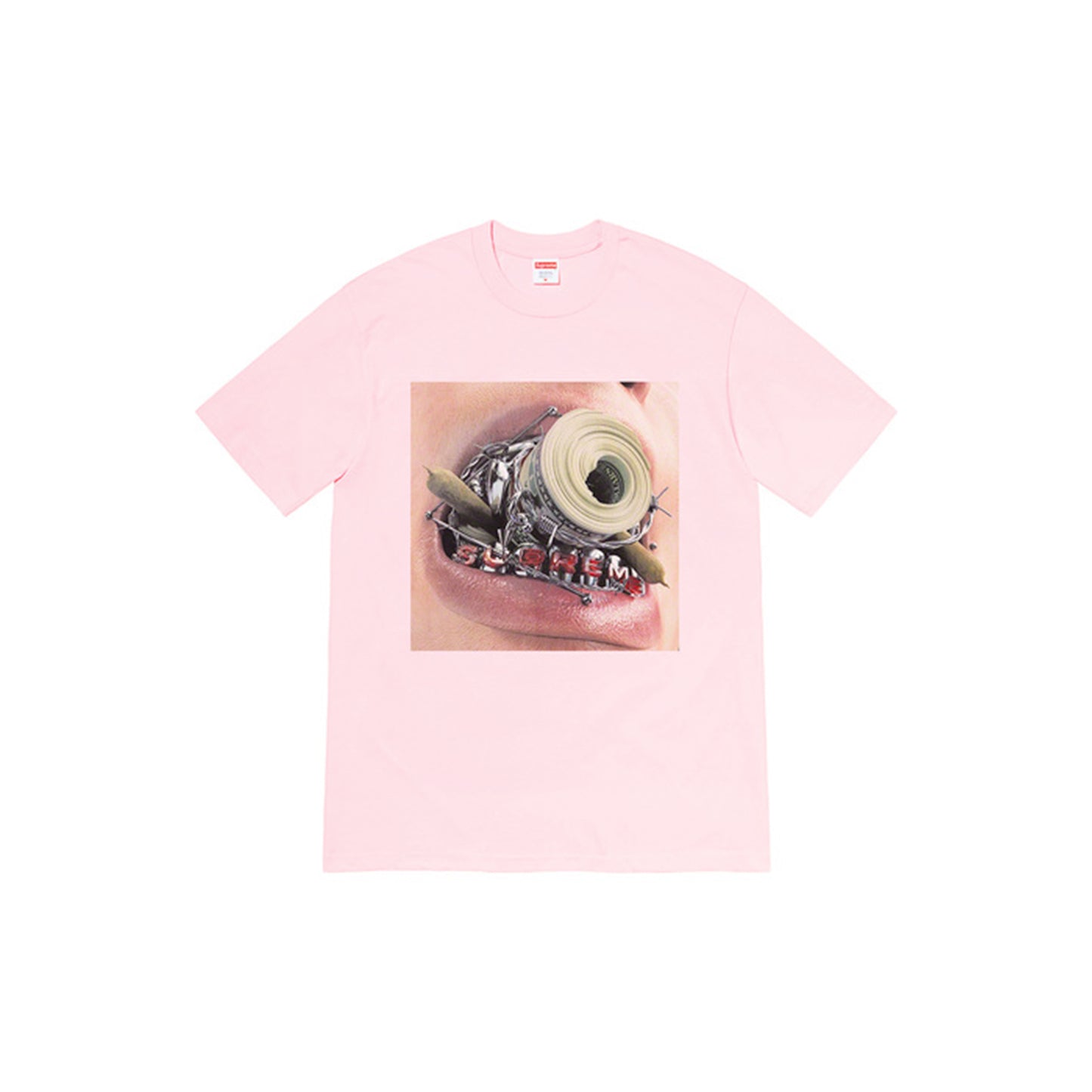 Supreme Braces Tee Light Pink