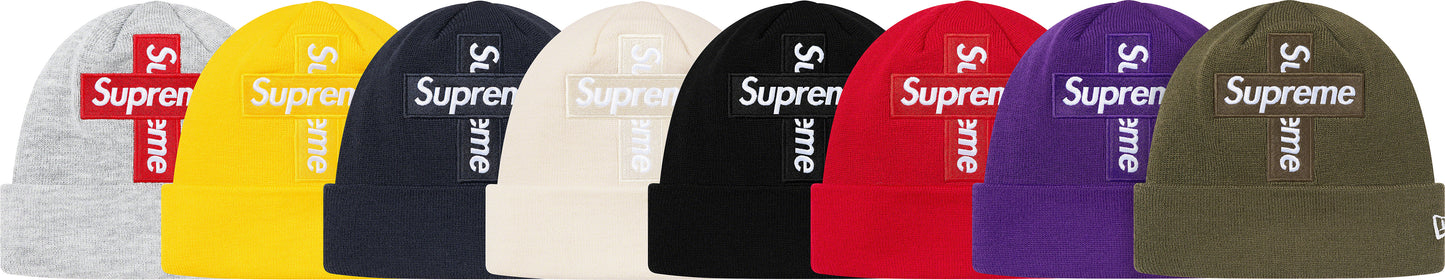 Supreme x New Era Cross Box Logo Beanie "Red"