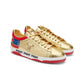 The Never Surrender Gold Low Top Sneakers