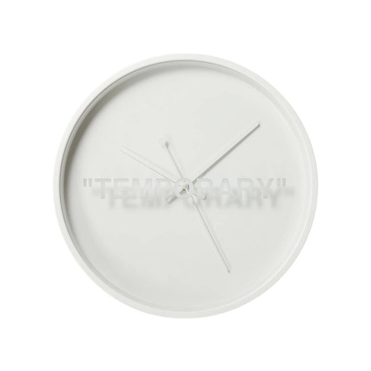 Virgil Abloh x IKEA MARKERAD "TEMPORARY" Wall Clock White