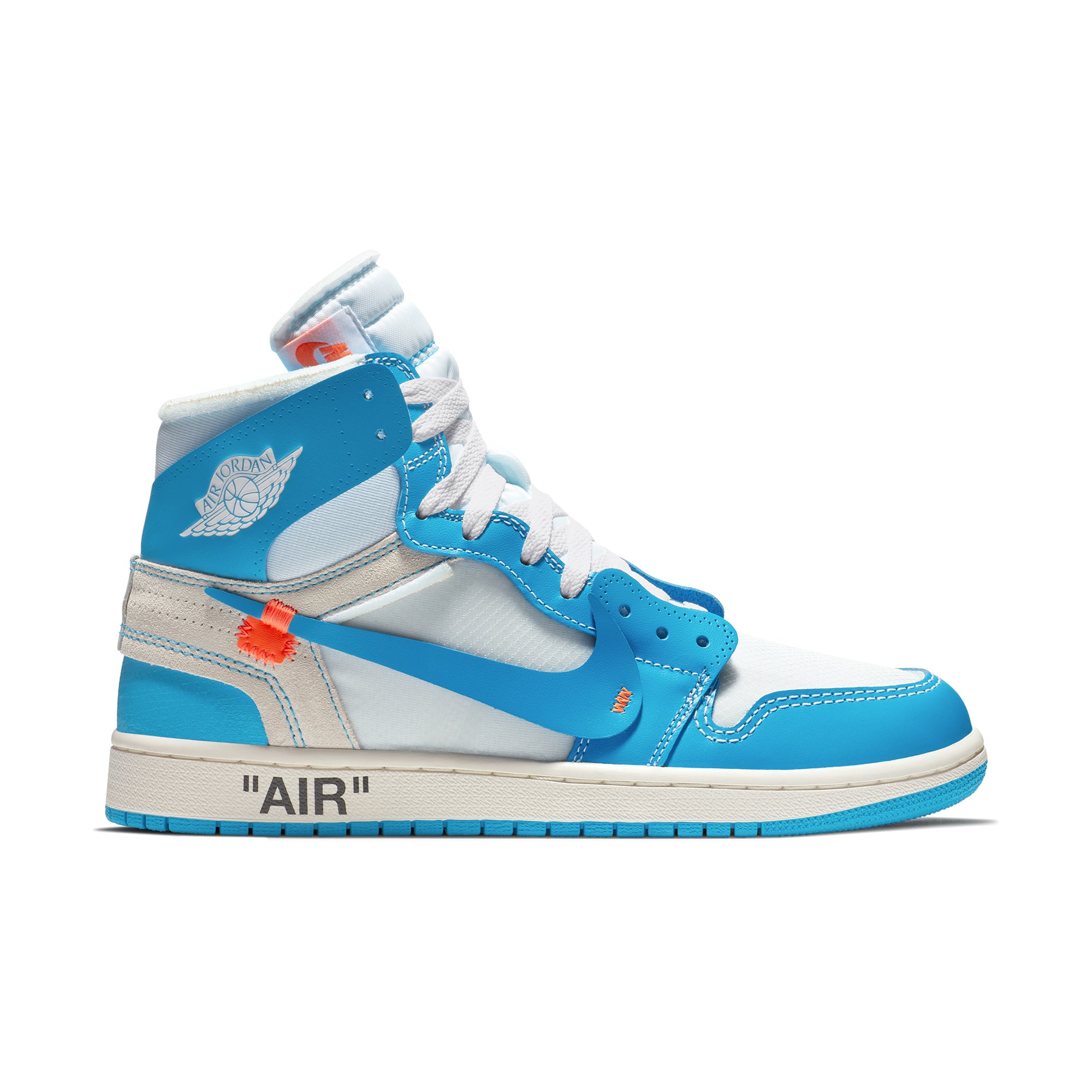 Blue and white off orders white jordan 1