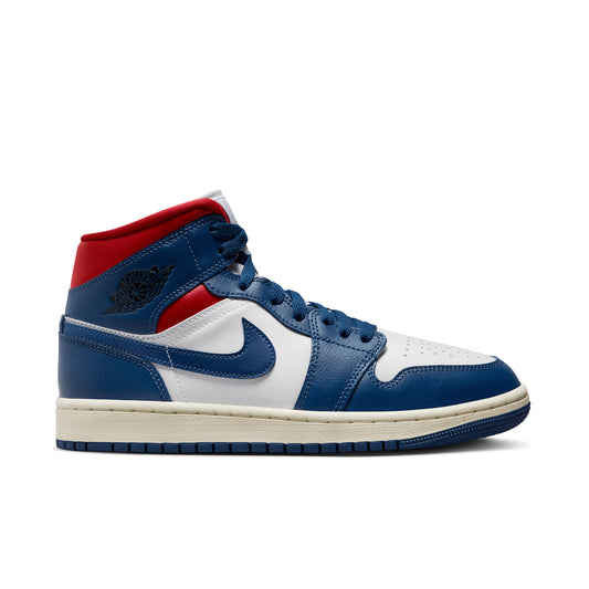 nike j1 mid french blue gym red