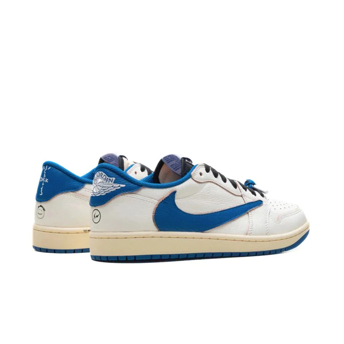 Air Jordan 1 Retro Low OG SP Fragment x Travis Scott Sail Military Blue