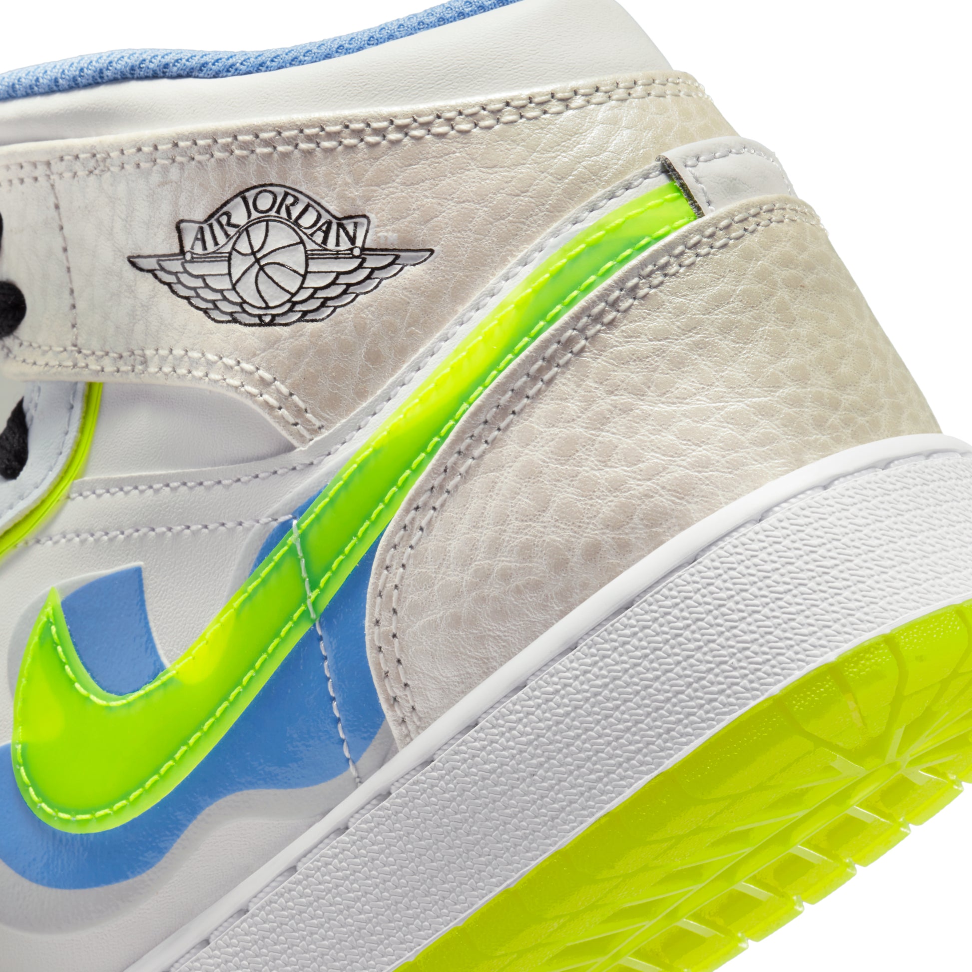 Nike Air Jordan 1 Mid Warped Swoosh GS