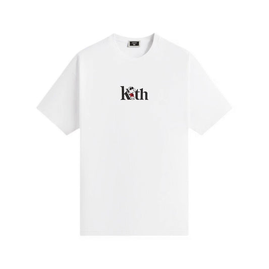 Kith x Peanuts Joe Cool Serif Tee White