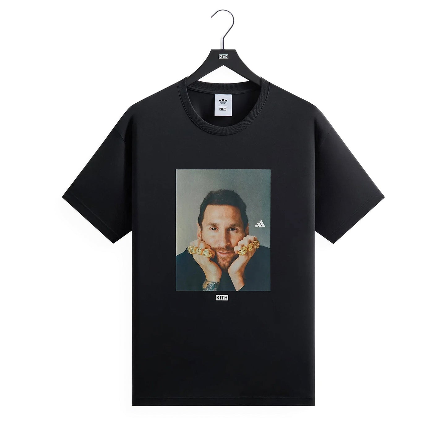 Kith x adidas Messi Football Graphic Tee Black