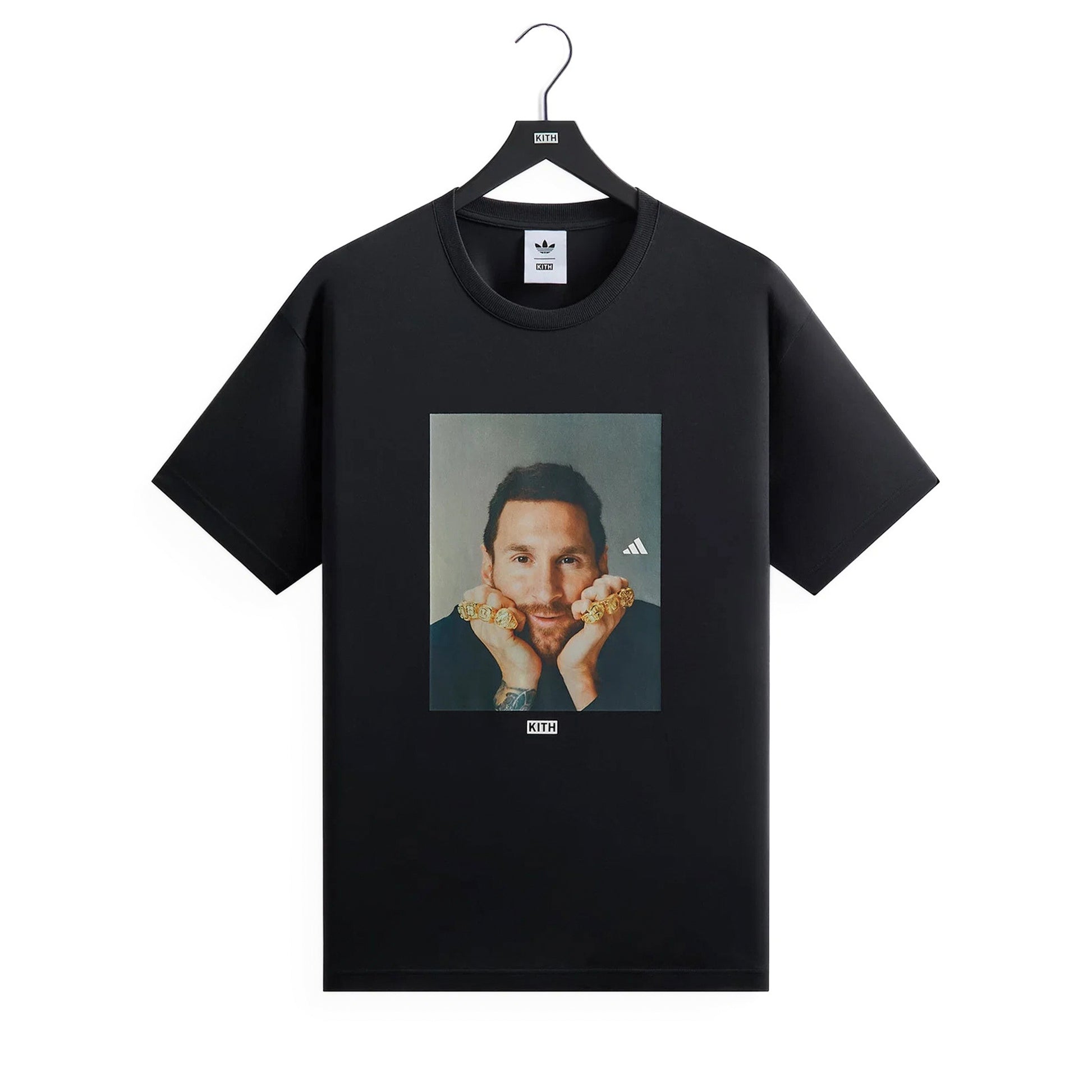 Kith x adidas Messi Football Graphic Tee Black