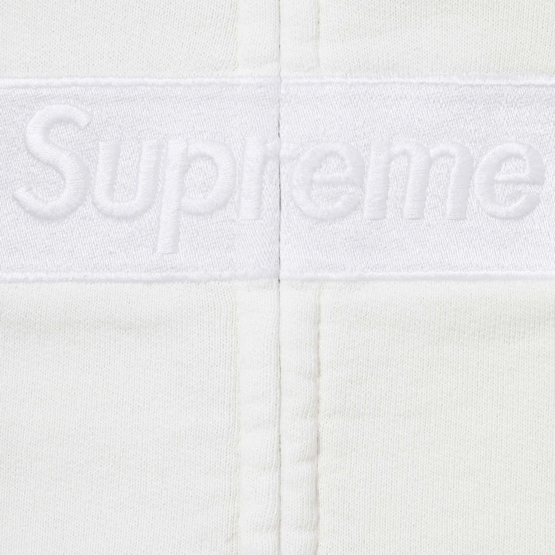 Supreme Maison Margiela Box Logo Zip Up Hooded Sweatshirt White