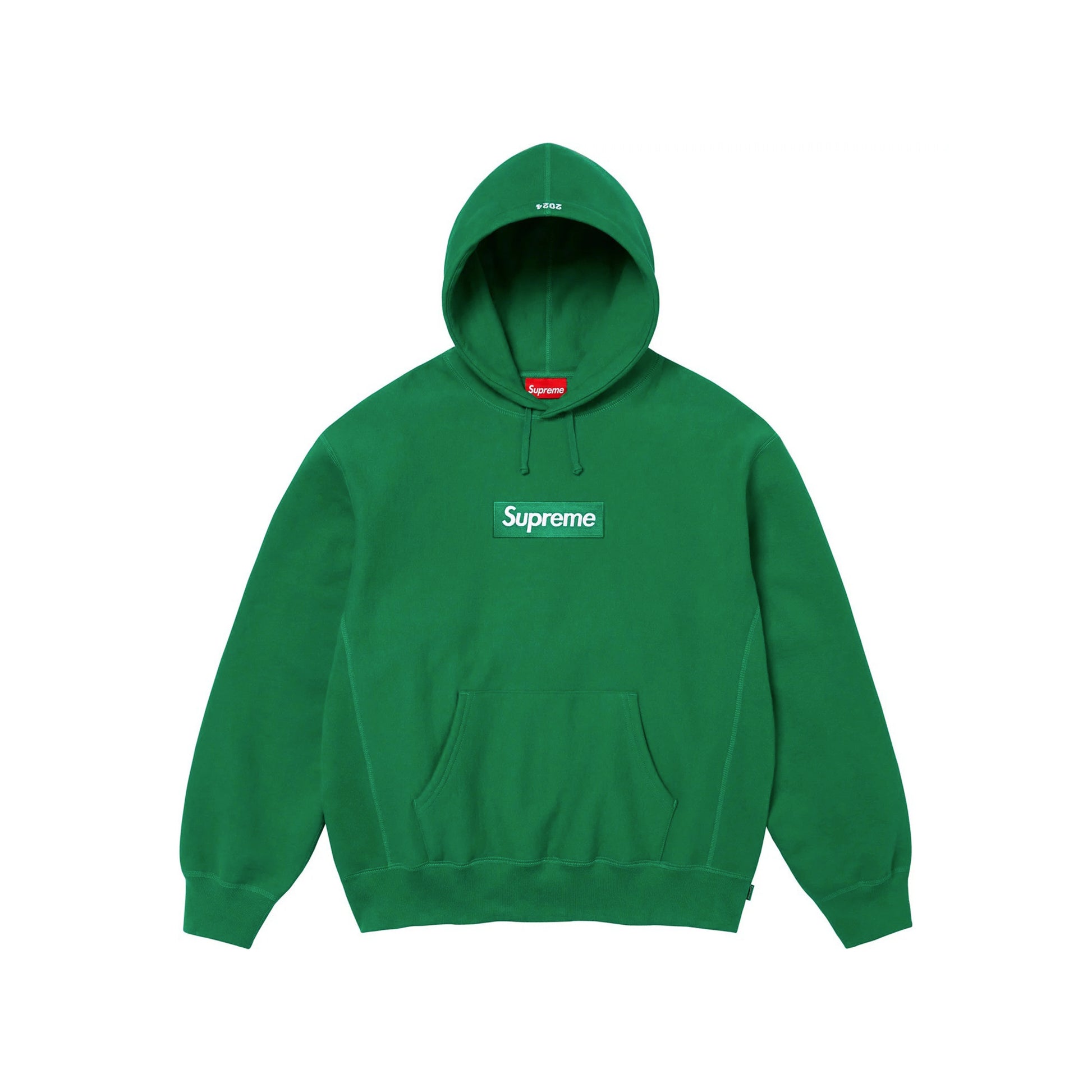 Supreme Box Logo Hooded Sweatshirt FW24 Green