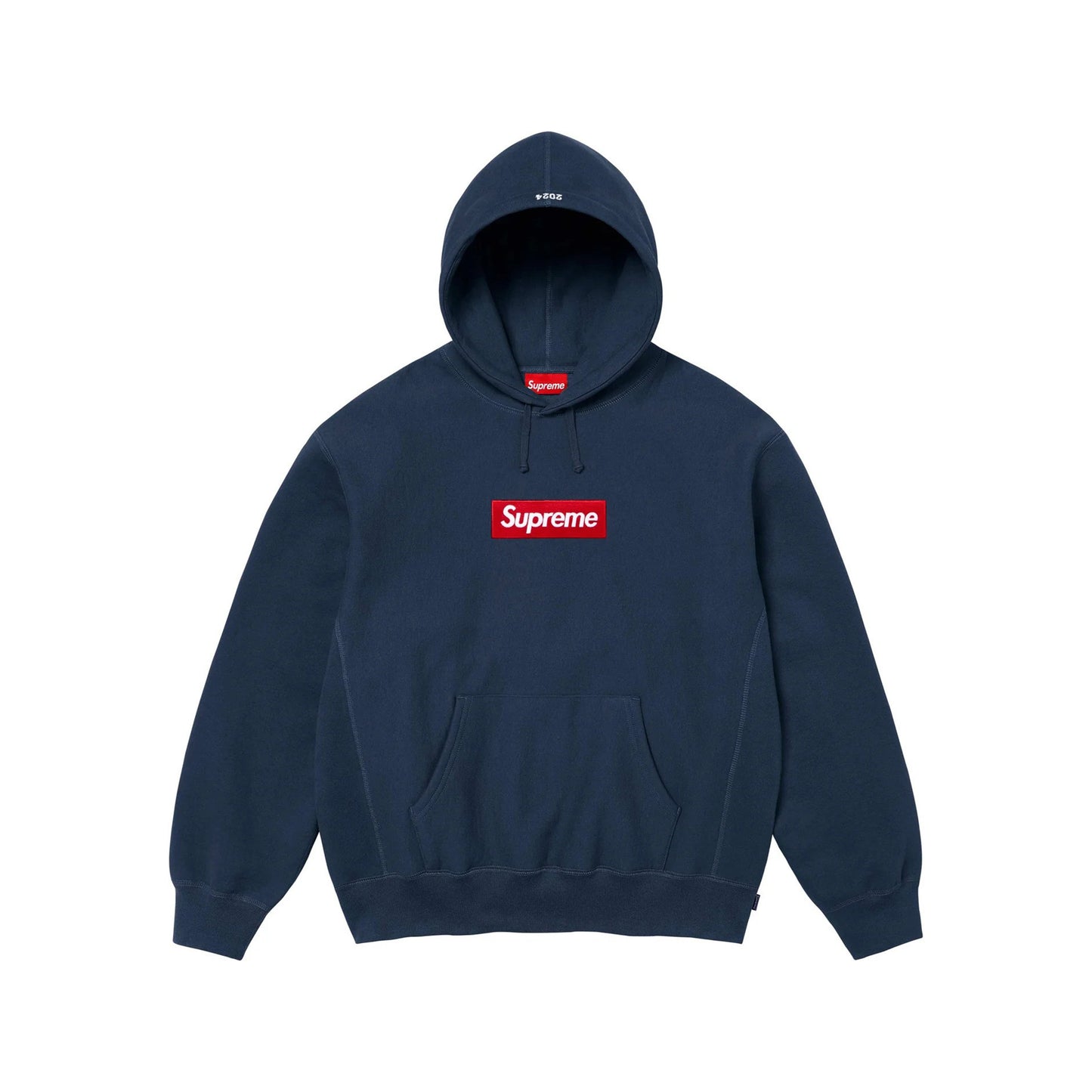 Supreme Box Logo Hooded Sweatshirt FW24 Navy