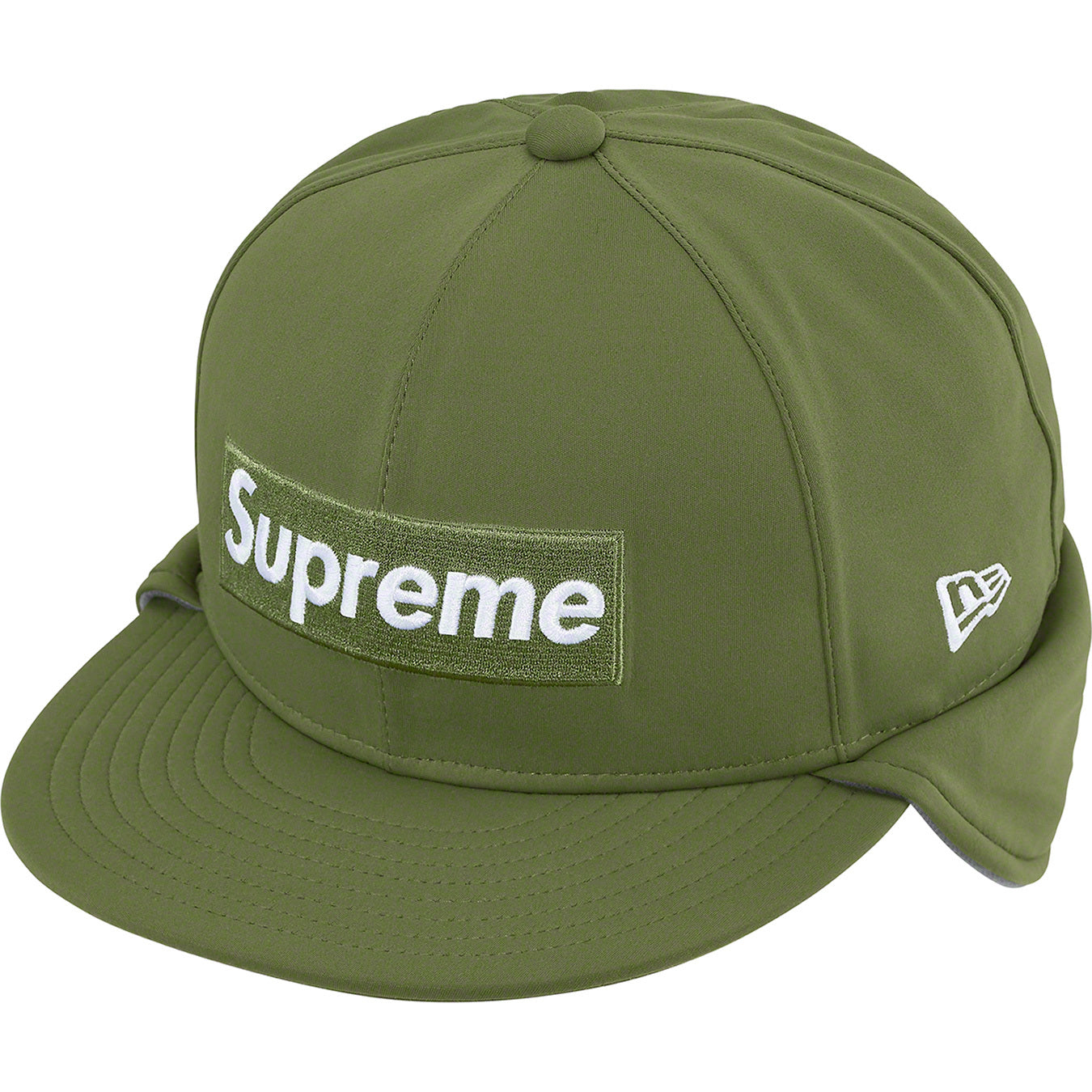 Supreme x New Era Windstopper Earflap Box Logo "Dark Olive"