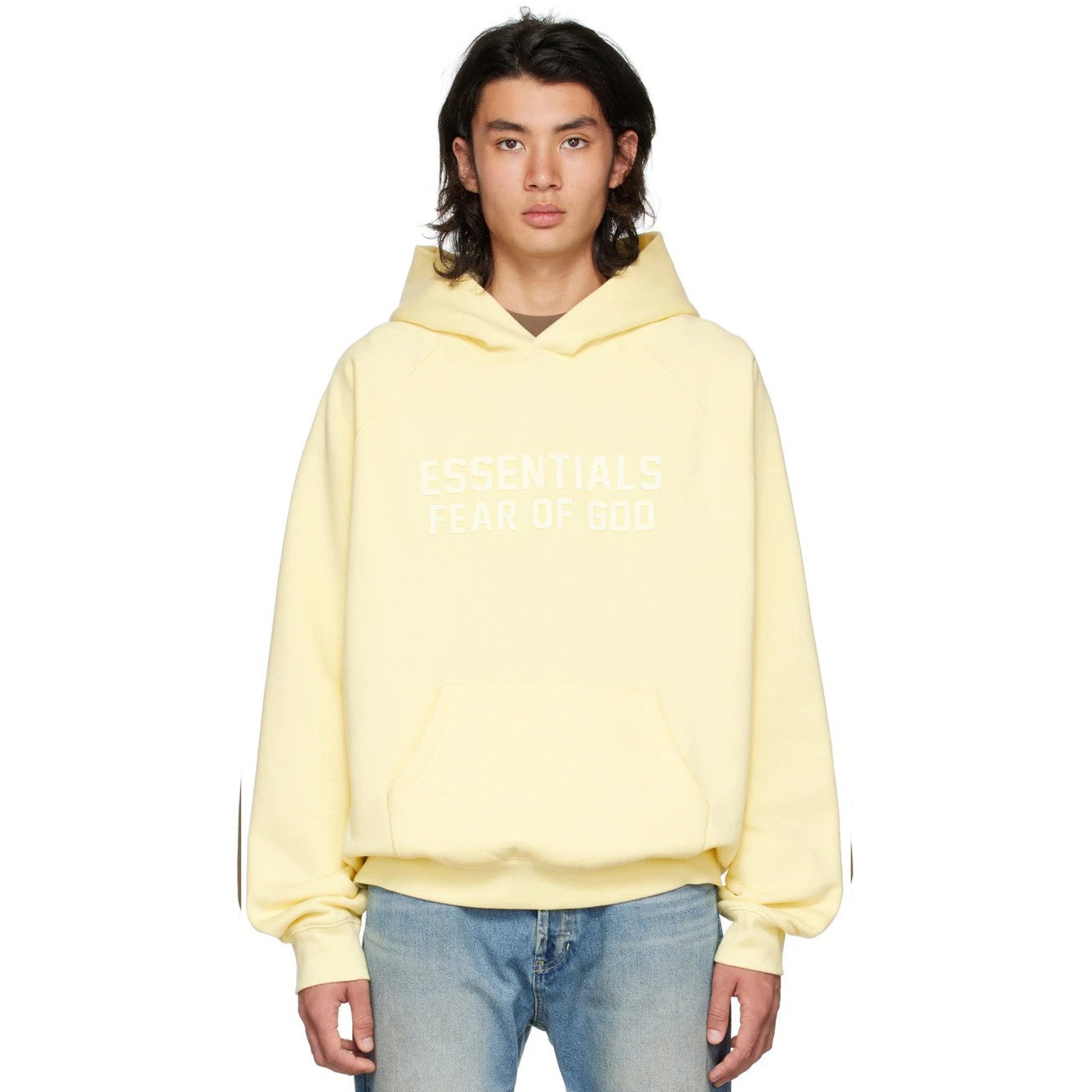 ESSENTIALS Yellow Raglan Hoodie