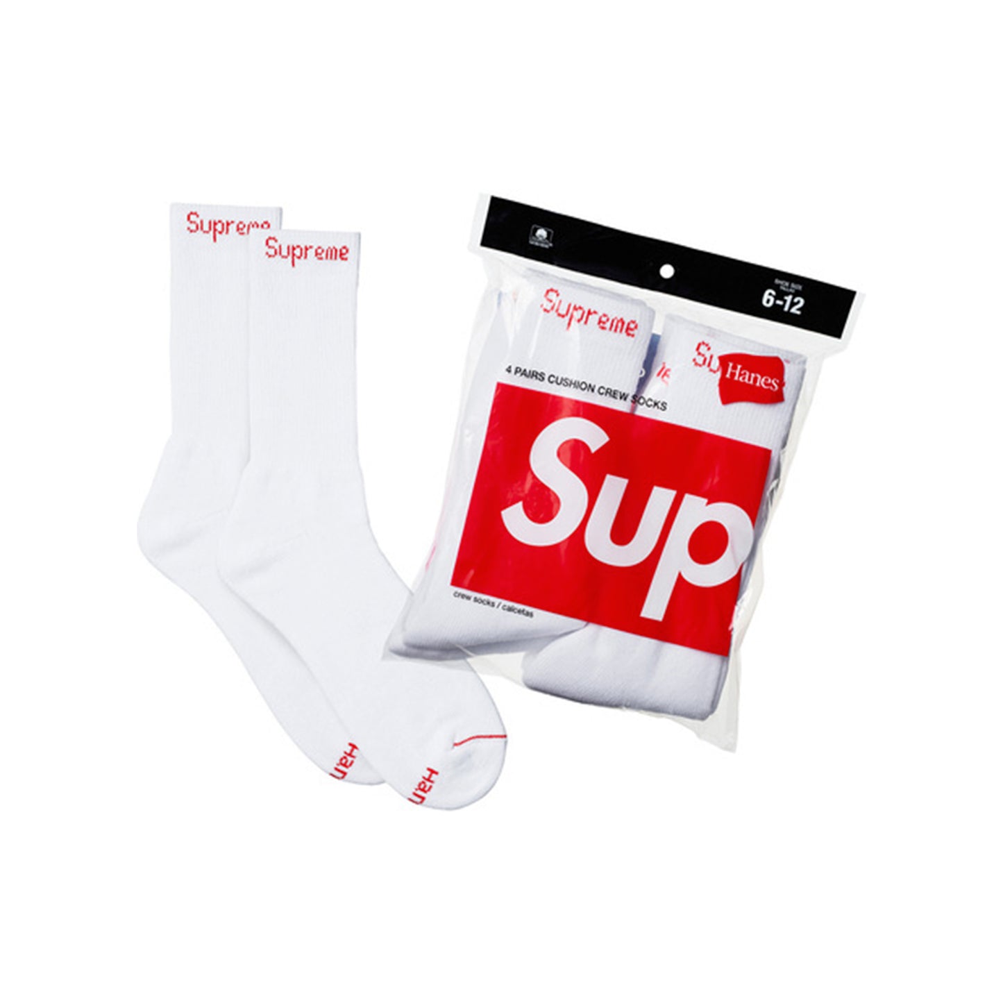 supreme white socks
