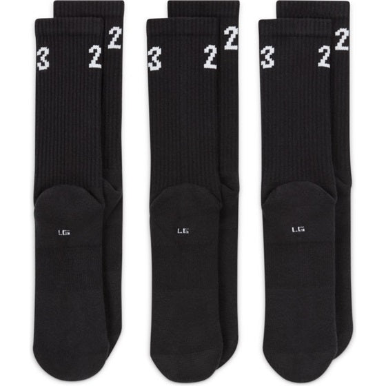 Jordan Essentials Crew Socks Black / White 3 Pack