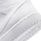 Nike Air Jordan 1 Mid Triple White Tumbled Leather GS