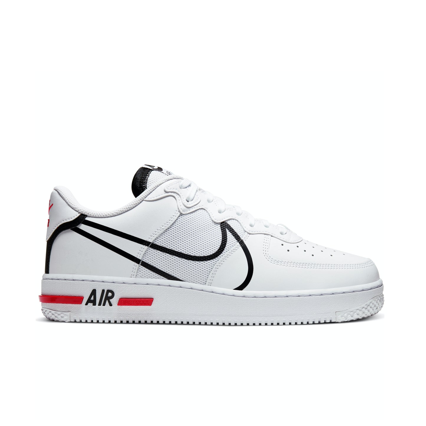 Nike Air Force 1 Low React "White Black Red"