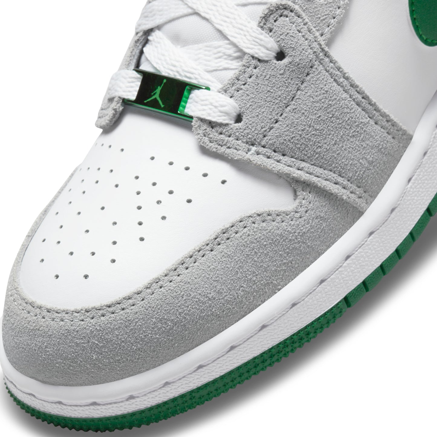 Nike Air Jordan 1 Mid SE White Pine Green Smoke Grey (GS)