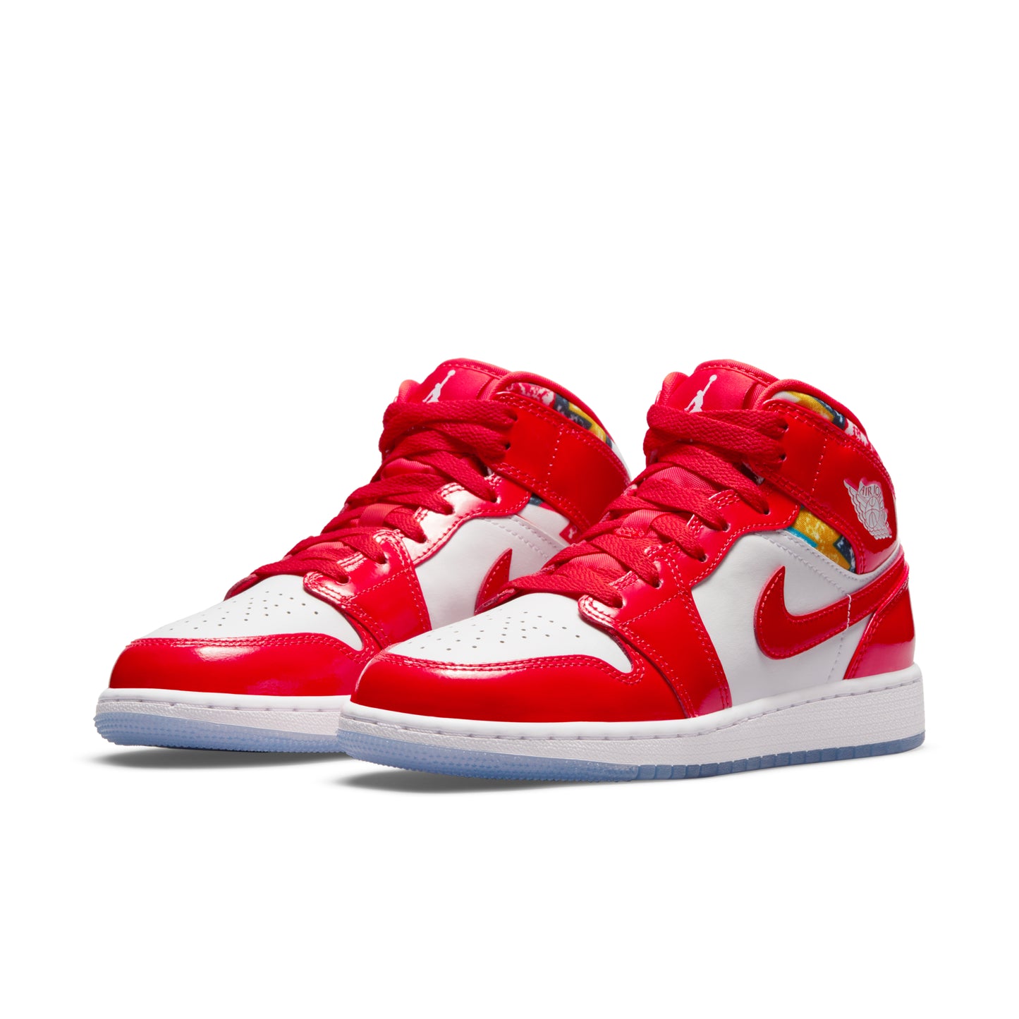 Nike Air Jordan 1 Mid Barcelona Sweater Red Patent (GS)
