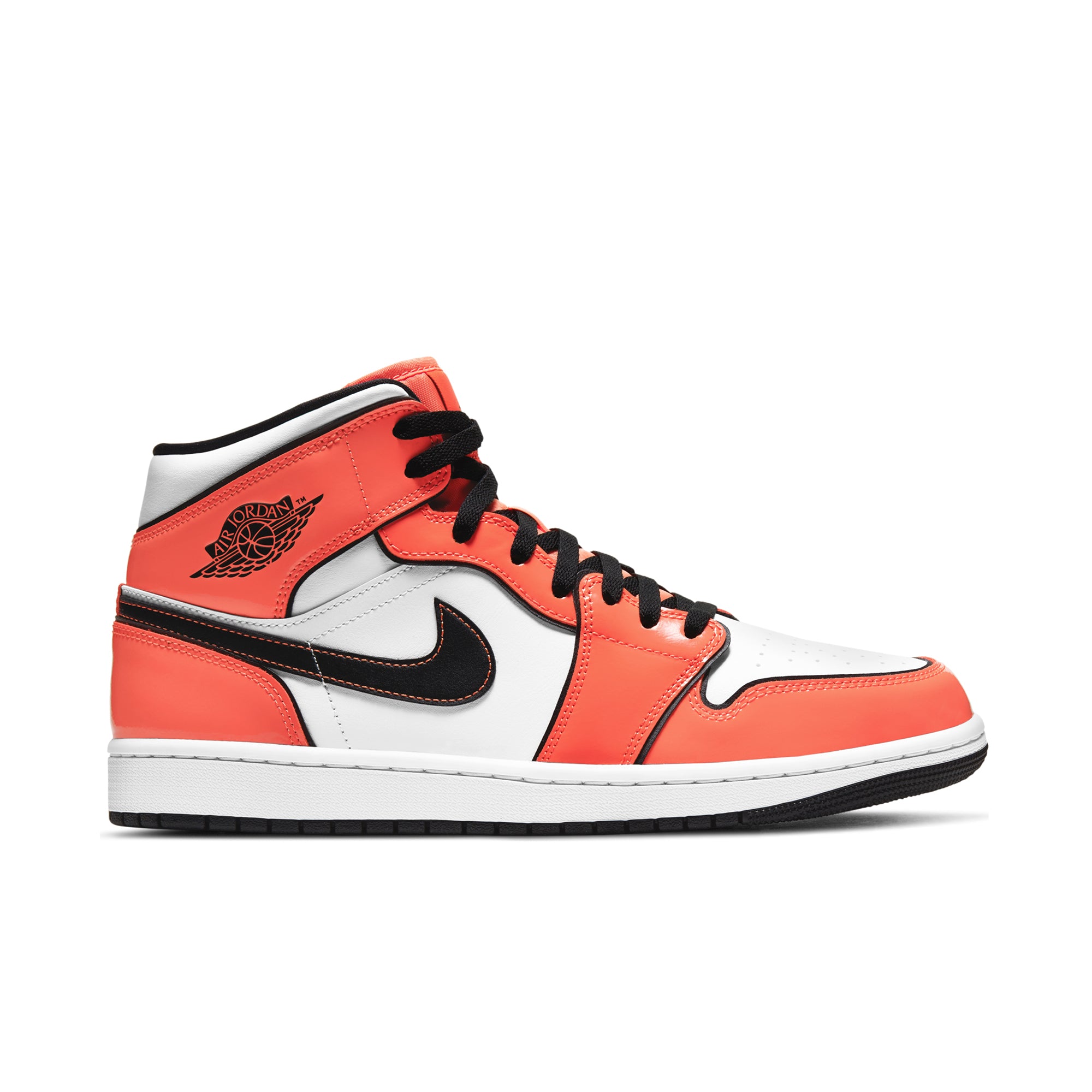 Jordan 1 mid junior orange hot sale