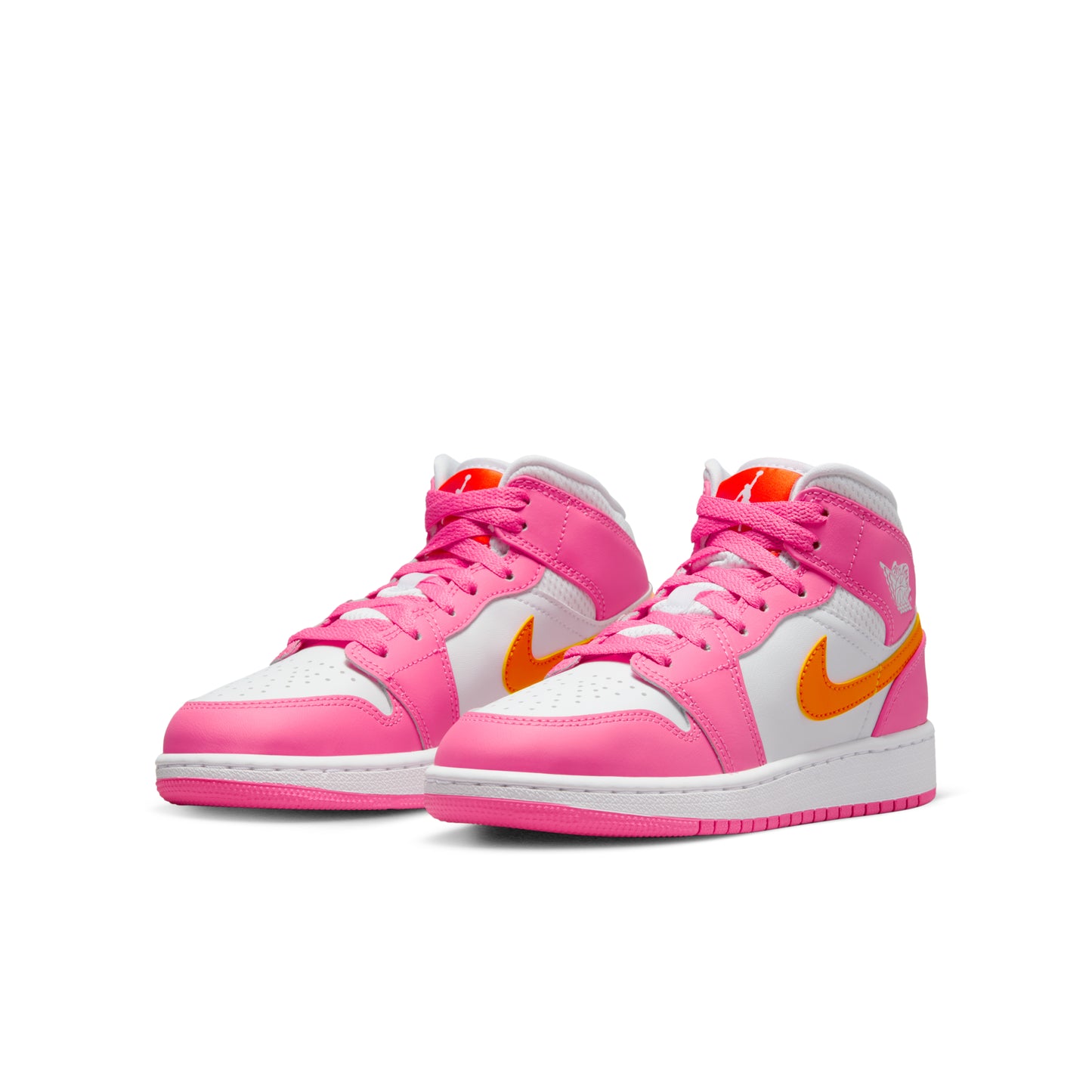 Nike Air Jordan 1 Mid Pinksicle Safety Orange (GS)